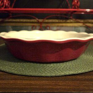 Good Cook Red Stoneware Pie Plate 9"